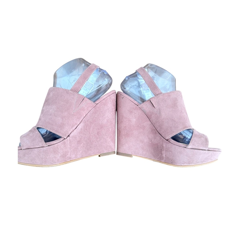 Carlos by Carlos Santana Womens Dusty Rose Faux Suede Platform Wedge Size 8 - Picture 4 of 7